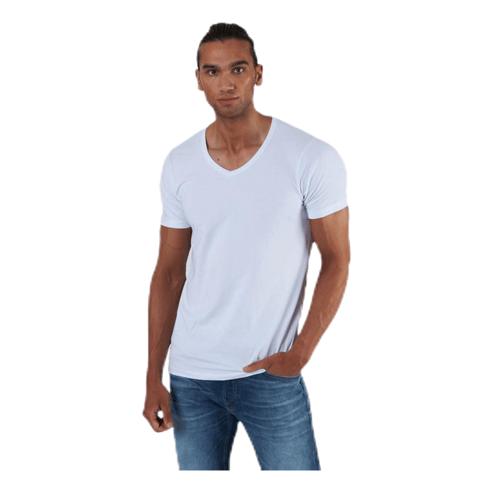 Basic V-Neck Tee S/S White