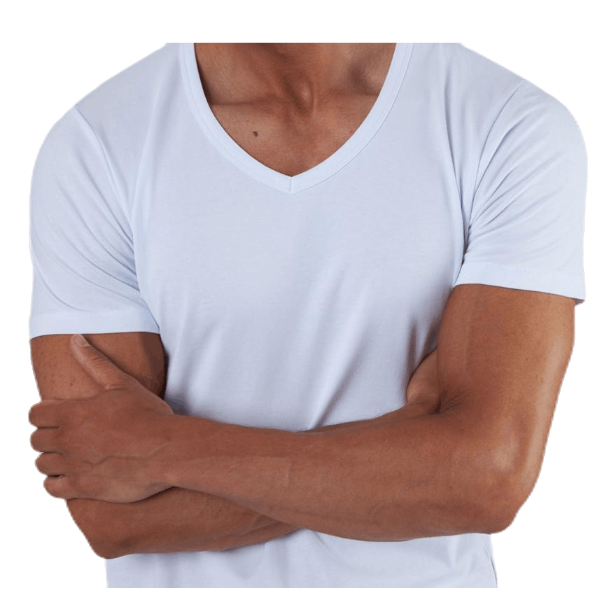 Basic V-Neck Tee S/S White