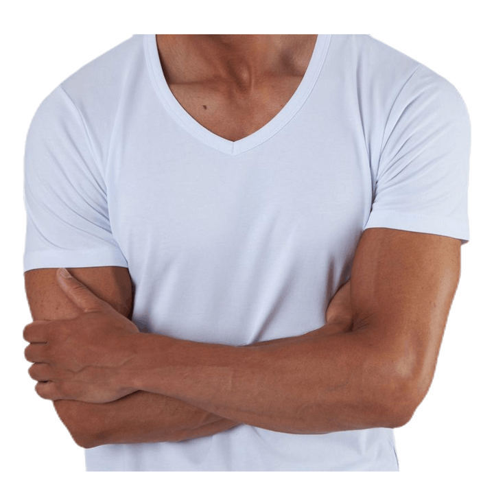 Basic V-Neck Tee S/S White