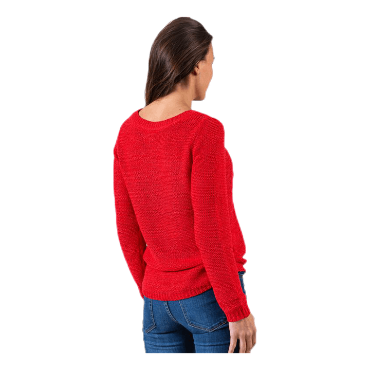 Geena Xo L/S Pullover Knt Red