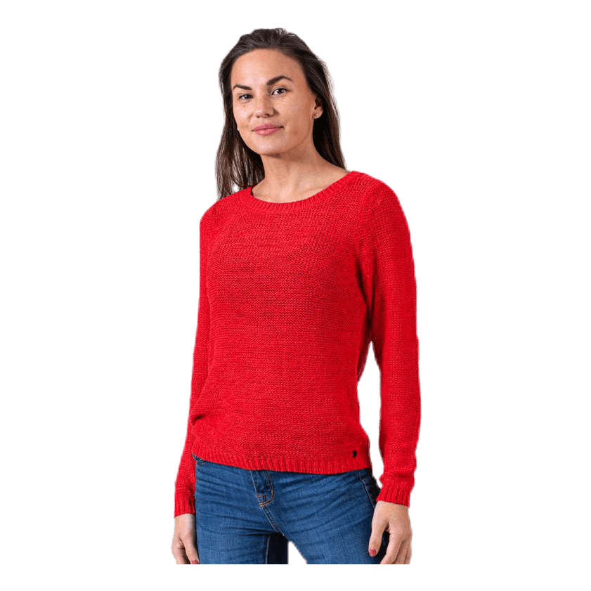 Geena Xo L/S Pullover Knt Red