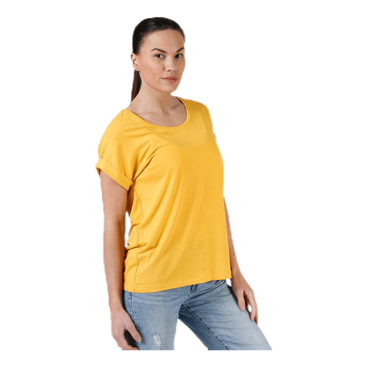 Moster S/S O-Neck Top Jrs Yellow