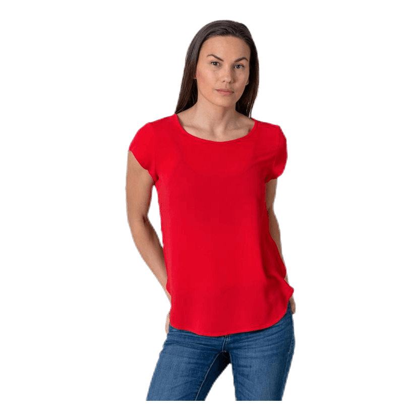 Vic S/S Solid Top Red