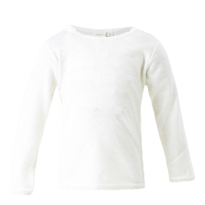 Wang Wool Needle Ls Top White