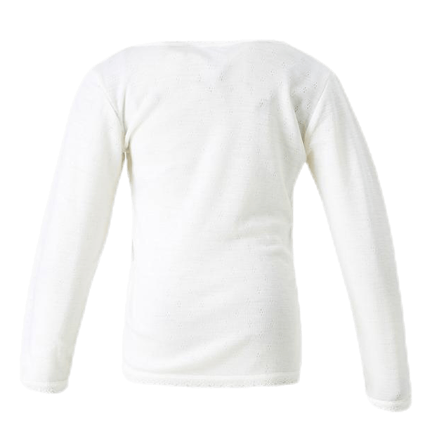 Wang Wool Needle Ls Top White