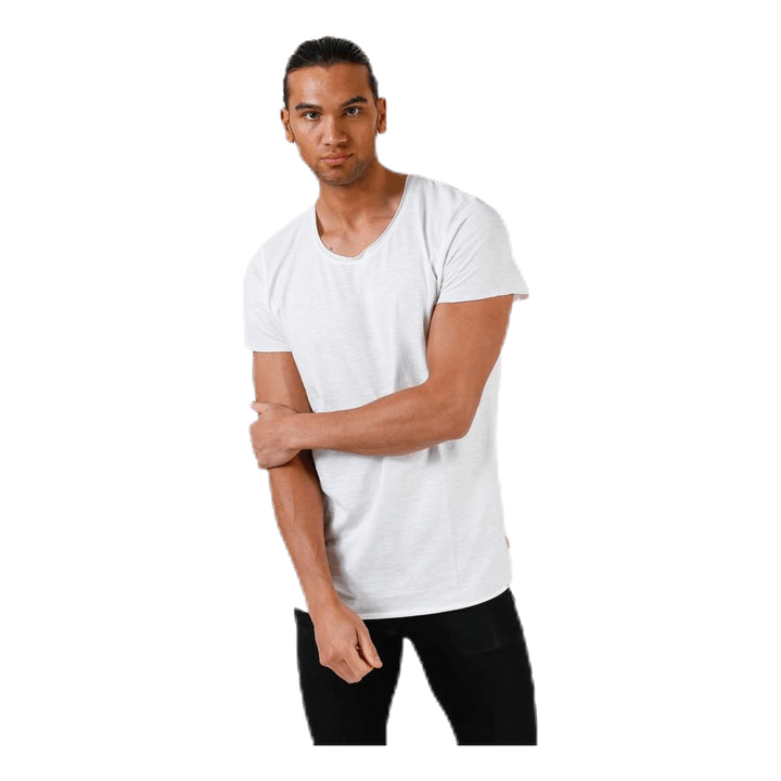 Bas Tee Ss U-Neck White
