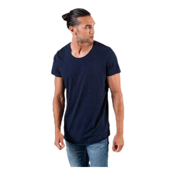 Bas Tee Ss U-Neck Blue