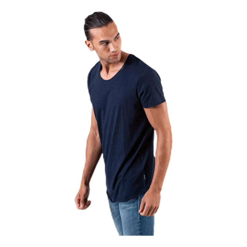 Bas Tee Ss U-Neck Blue