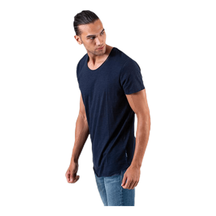 Bas Tee Ss U-Neck Blue