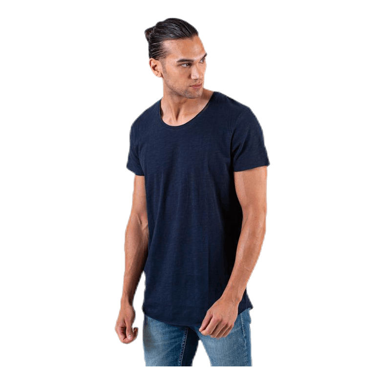 Bas Tee Ss U-Neck Blue