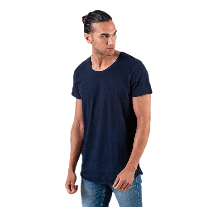 Bas Tee Ss U-Neck Blue