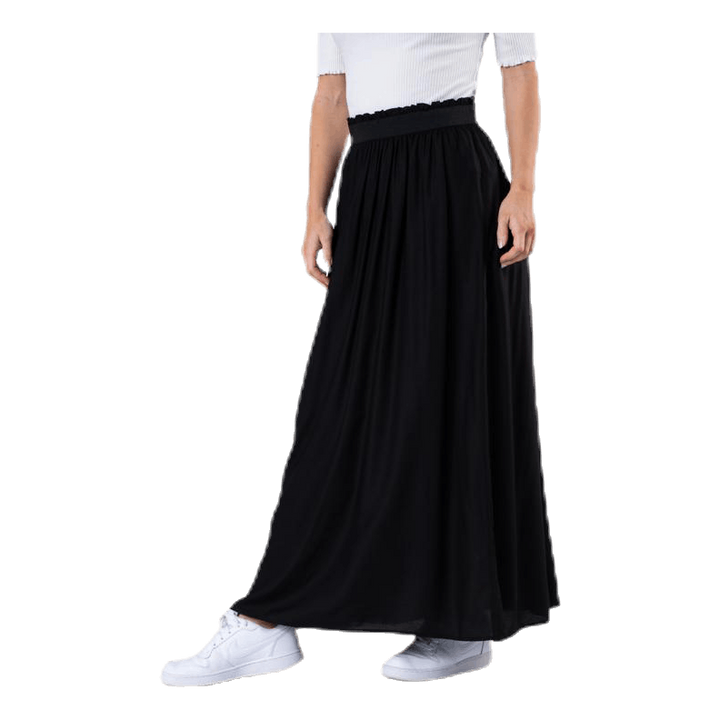 Venedig Paperbag Long Skirt Wvn Black