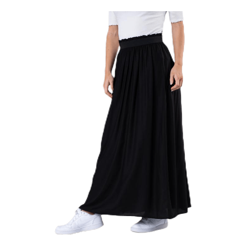 Only Venedig Paperbag Long Skirt Wvn Black Sportamore