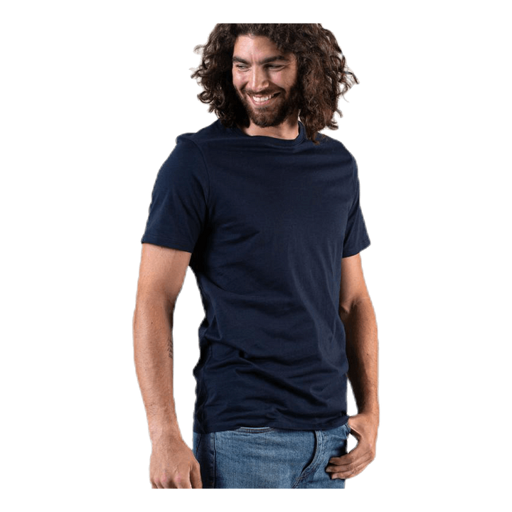 Organic Basic Tee Ss O-Neck Blue