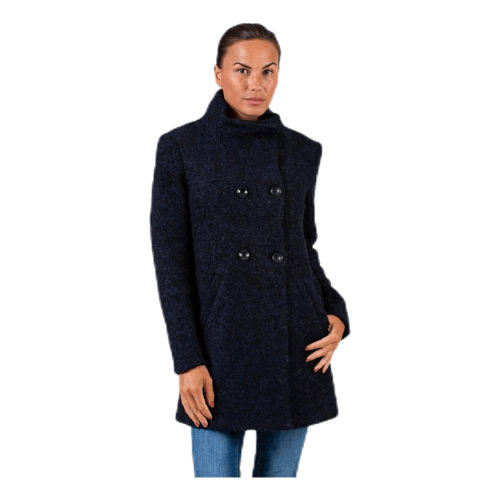 Sophia Wool Boucle Coat Blue