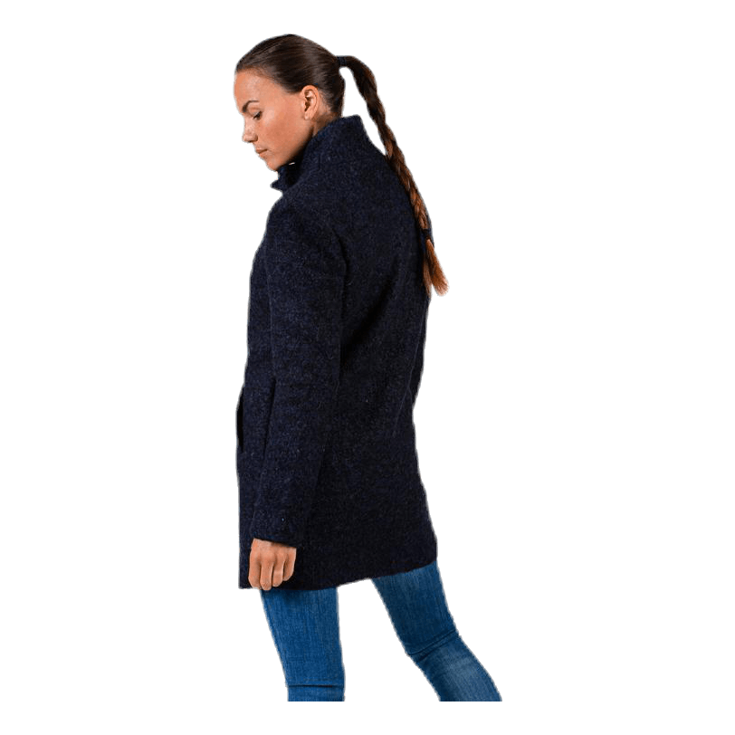 Sophia Wool Boucle Coat Blue