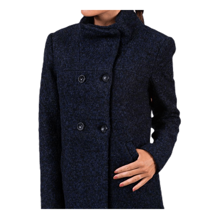 Sophia Wool Boucle Coat Blue