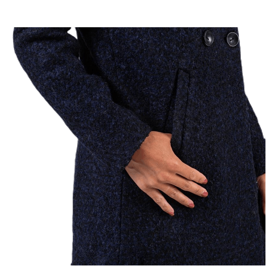 Sophia Wool Boucle Coat Blue