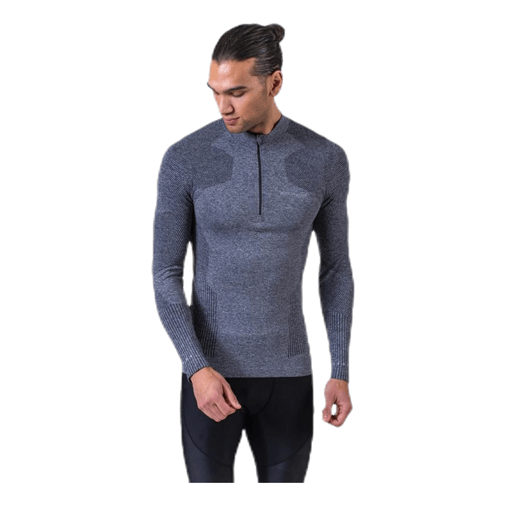 Kanen Seamless Melange Midlayer Black