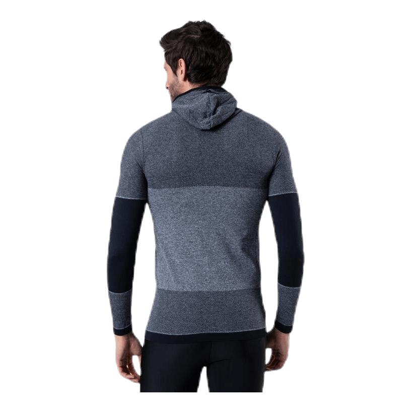 Kerto Melange Seamless Midlayer w/hood Black