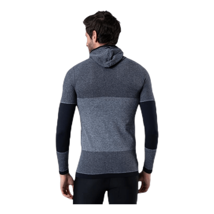 Kerto Melange Seamless Midlayer w/hood Black