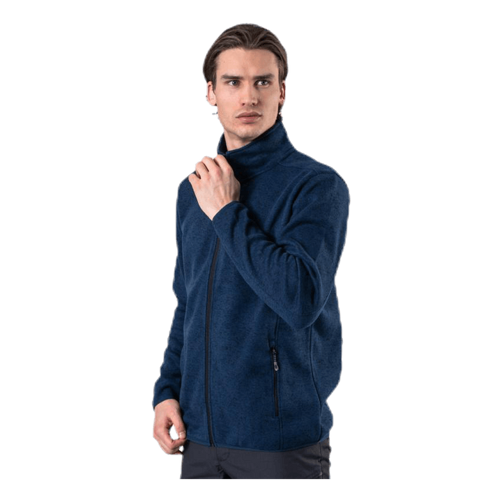 Pareman Melange Fleece Jacket Blue