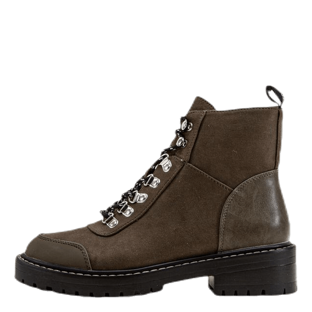 Bold Lace Up Winter Bootie Brown