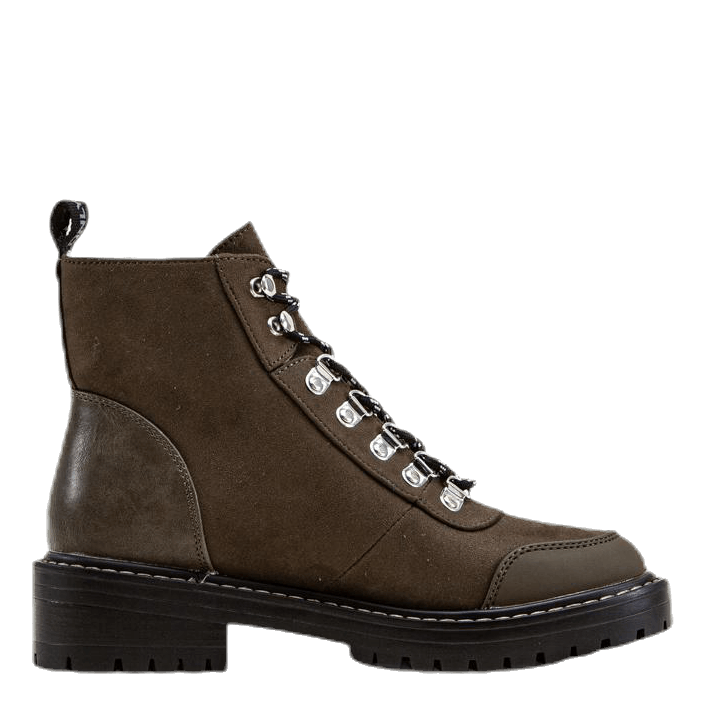 Bold Lace Up Winter Bootie Brown