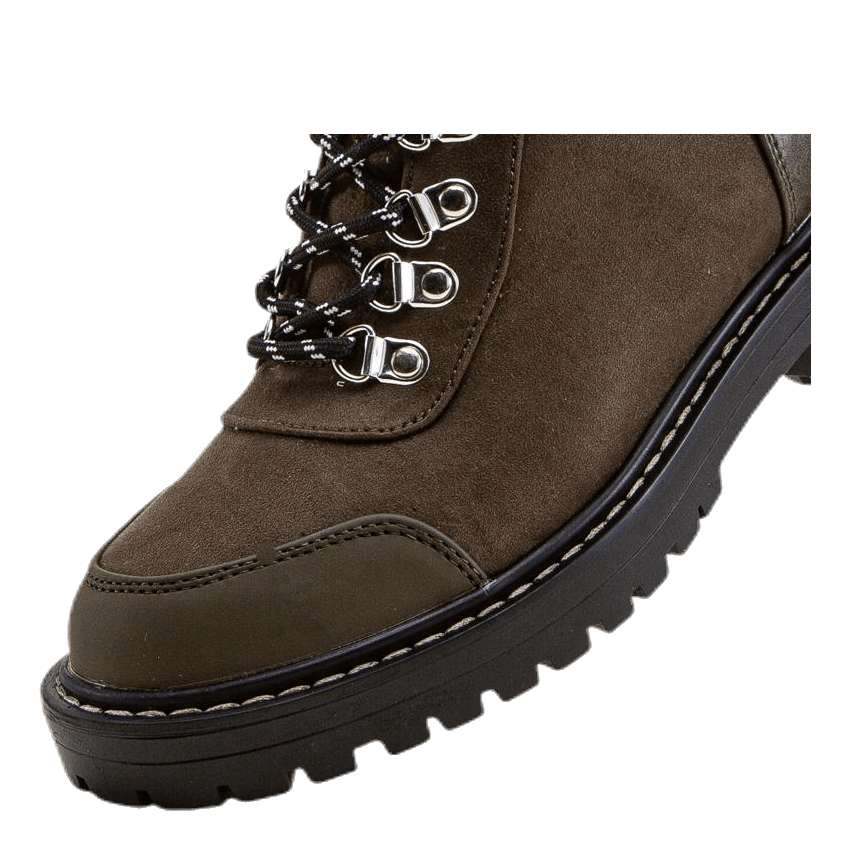 Bold Lace Up Winter Bootie Brown