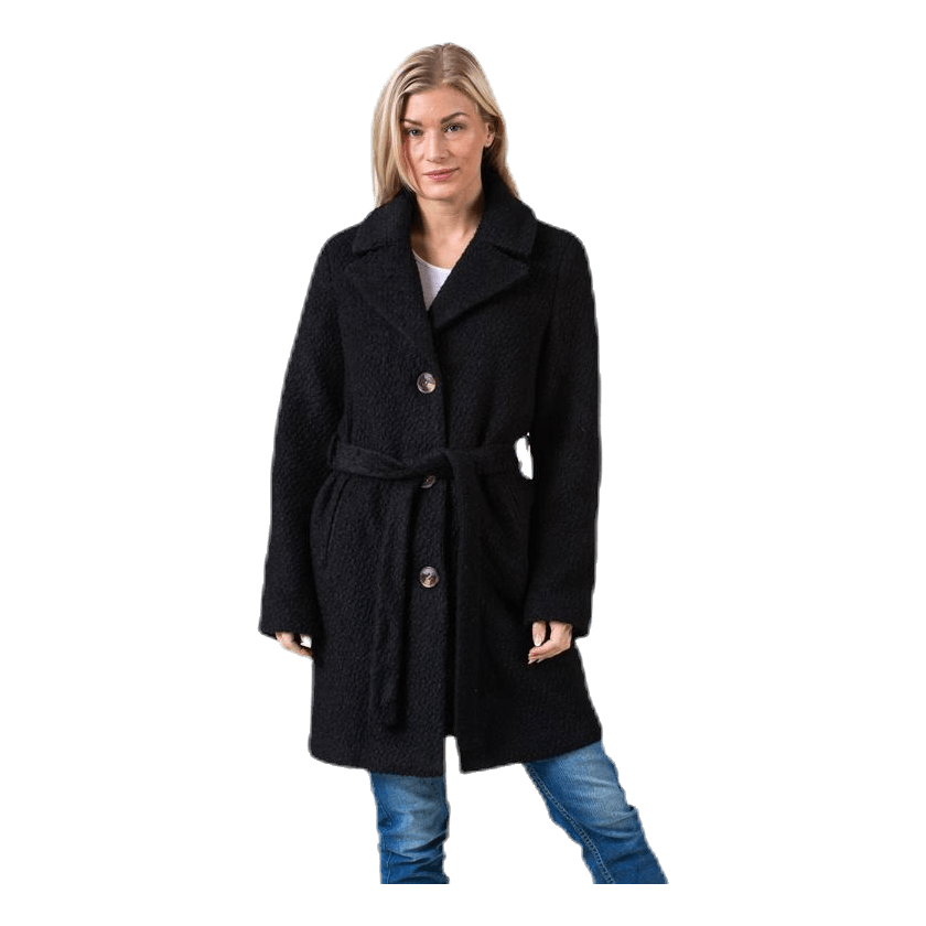 Evelyn Wool Coat Black