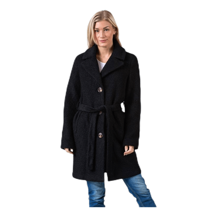 Evelyn Wool Coat Black