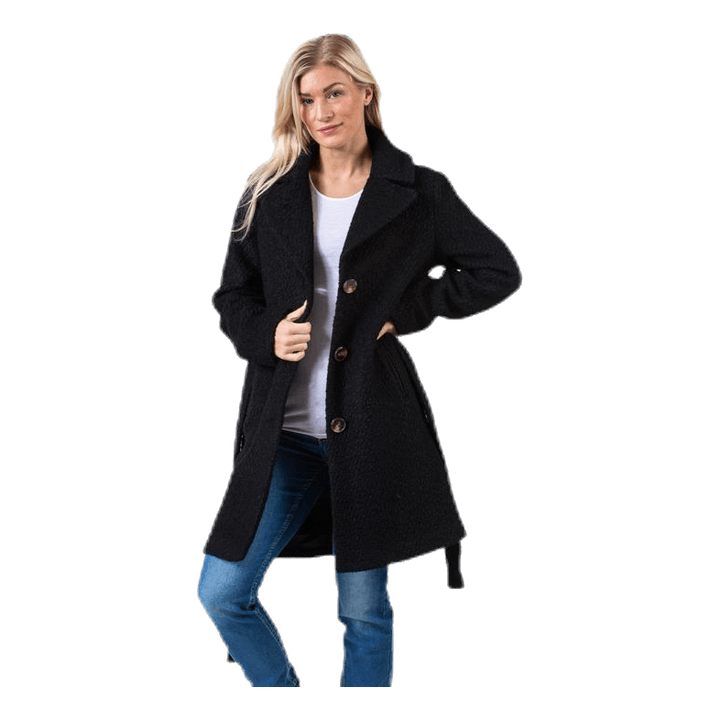 Evelyn Wool Coat Black