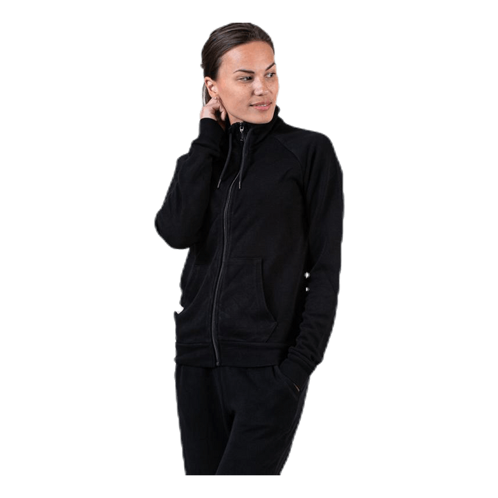 Jenna Zip Sweat Black