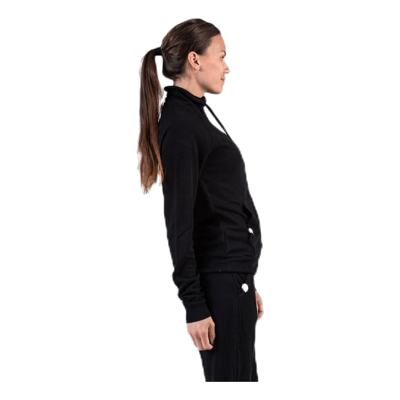 Jenna Zip Sweat Black