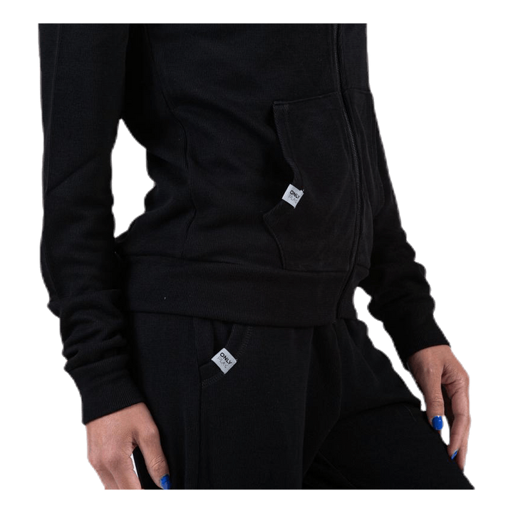 Jenna Zip Sweat Black