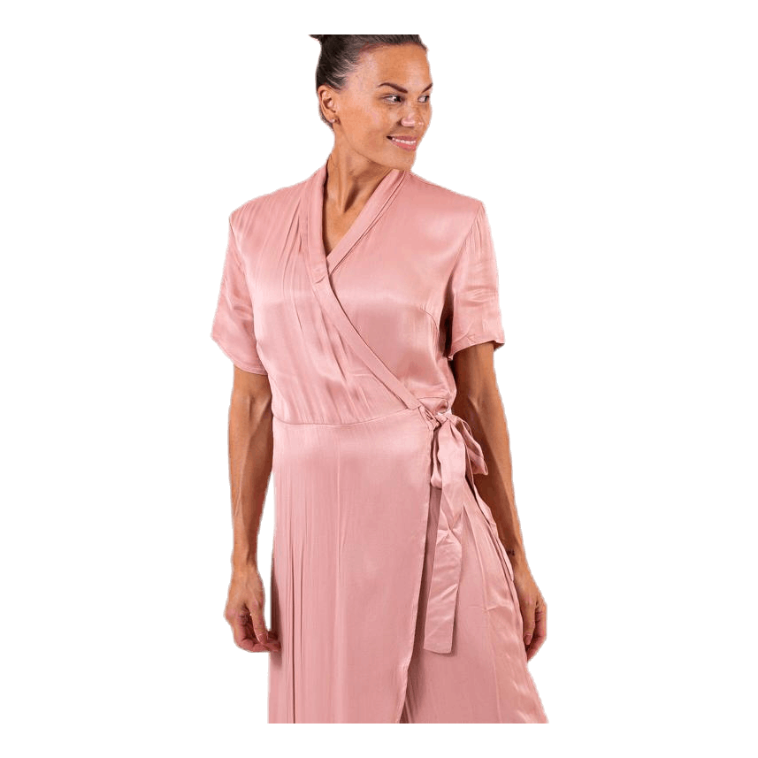 Jean Ss Wrap Dress Pink