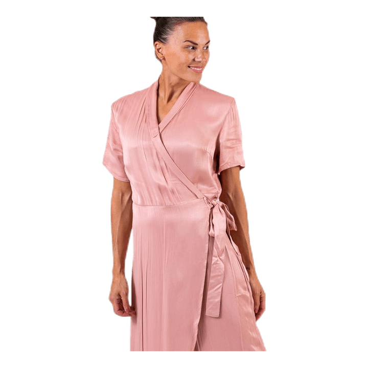 Jean Ss Wrap Dress Pink