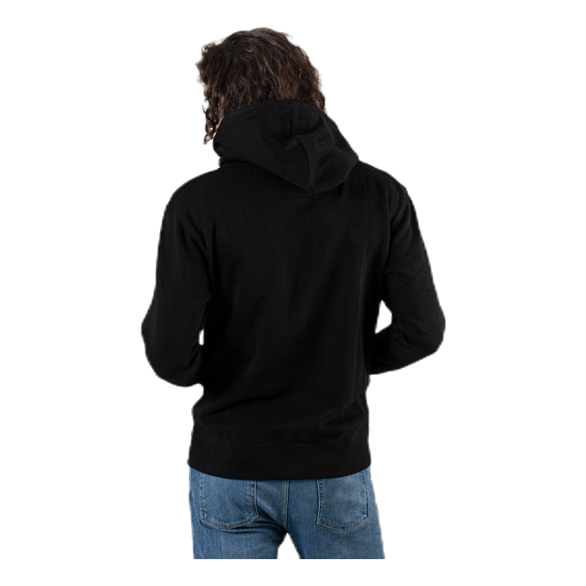 Soft Sweat Zip Hood Black