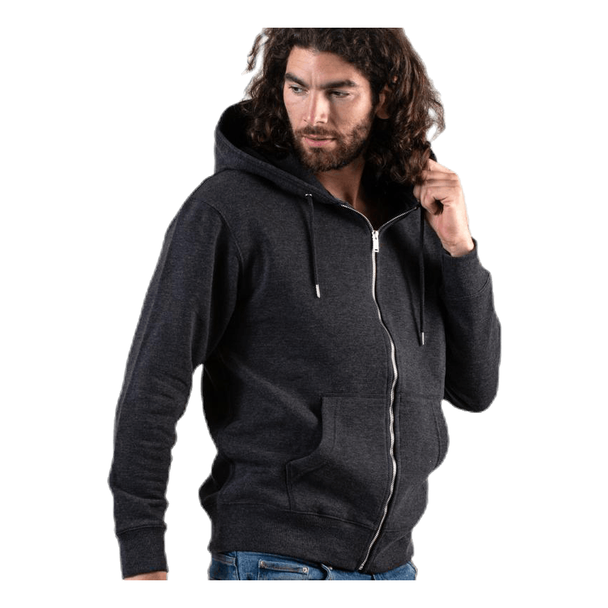 Soft Sweat Zip Hood Grey