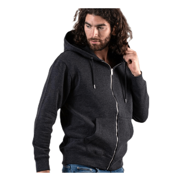 Soft Sweat Zip Hood Grey