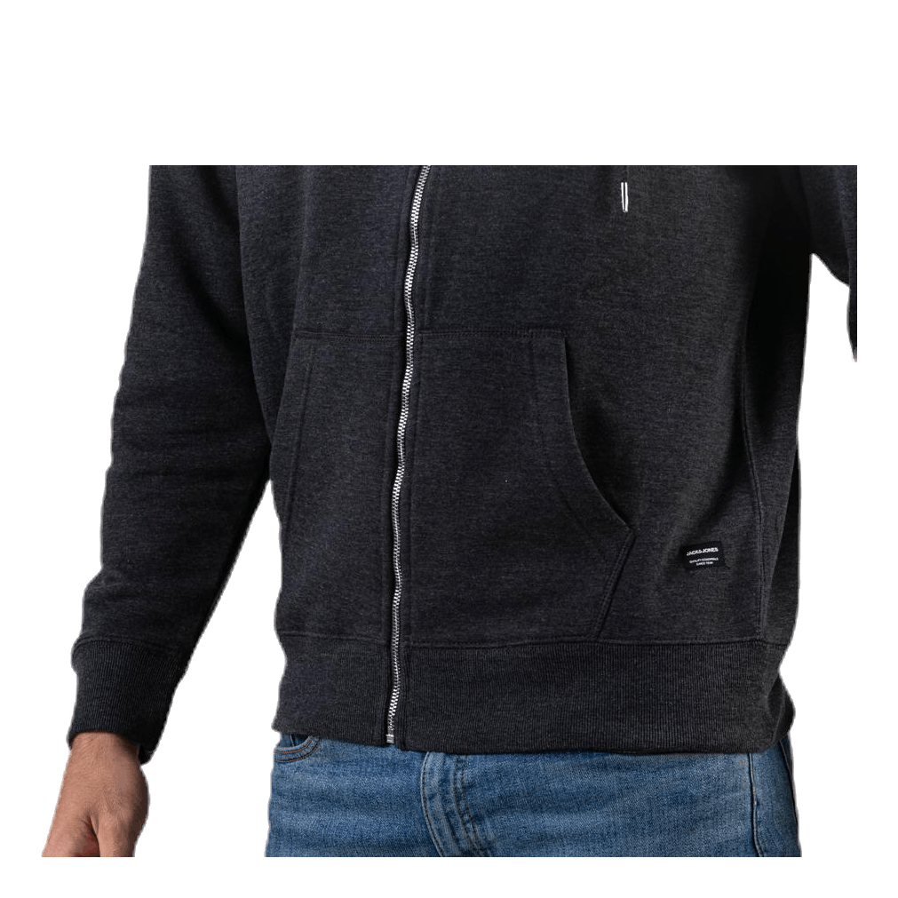 Soft Sweat Zip Hood Grey