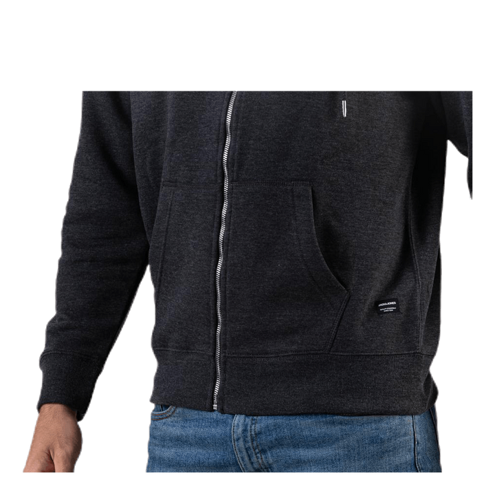 Soft Sweat Zip Hood Grey