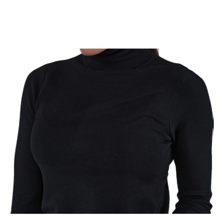 Venice L/S Rollneck Pullover Knt Black