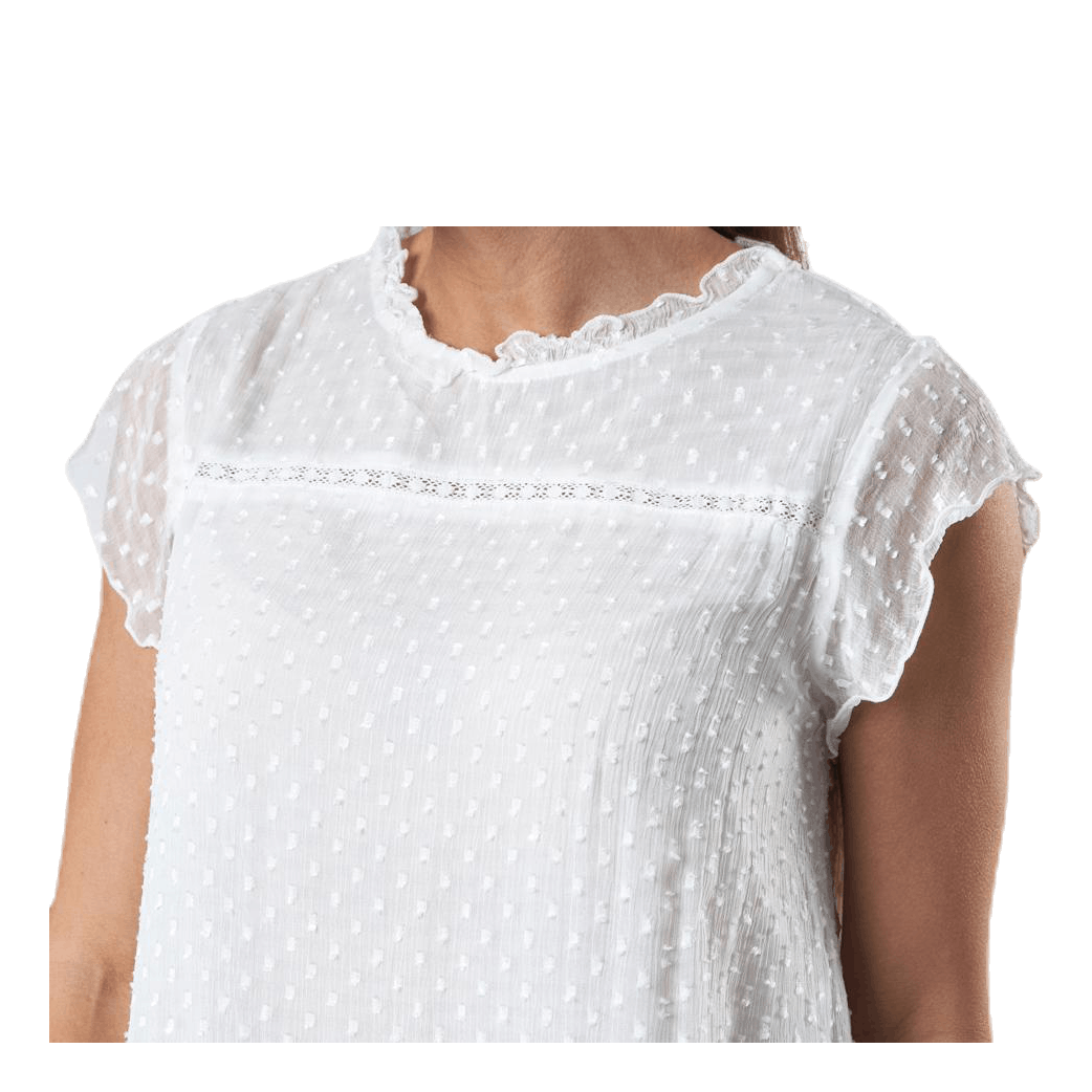 Flora Capsl Top Wvn White