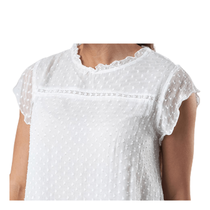 Flora Capsl Top Wvn White