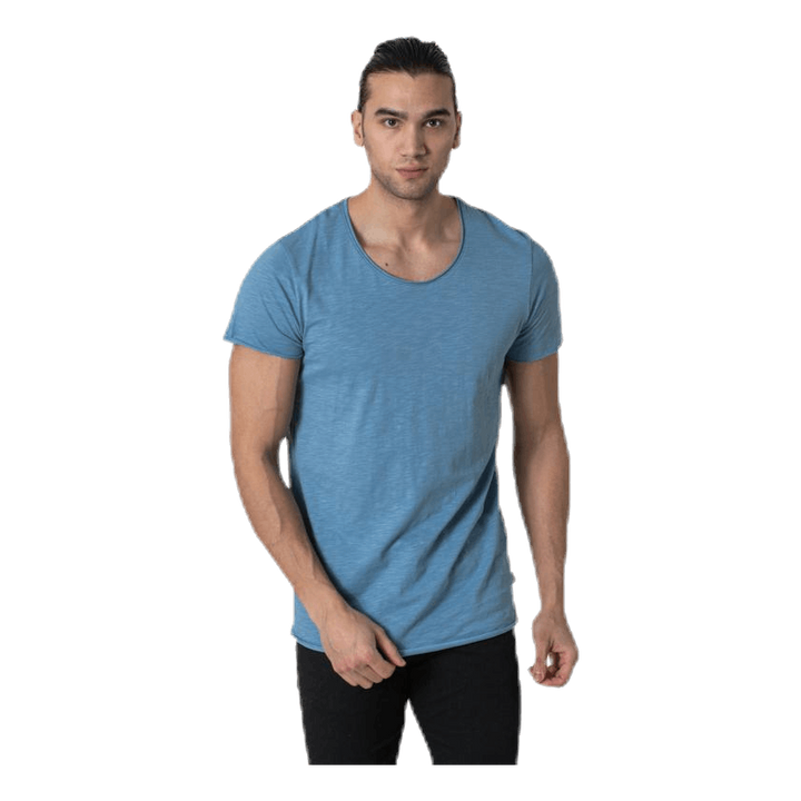 Bas Tee Ss U-Neck Blue