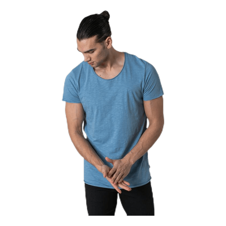 Bas Tee Ss U-Neck Blue