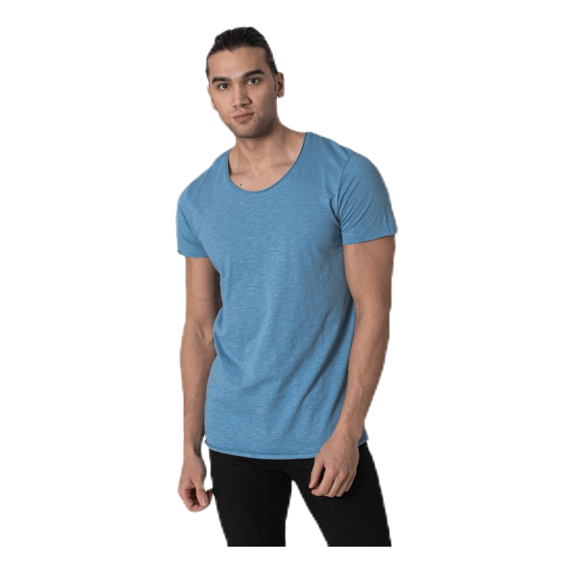 Bas Tee Ss U-Neck Blue