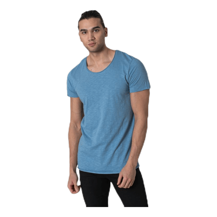 Bas Tee Ss U-Neck Blue