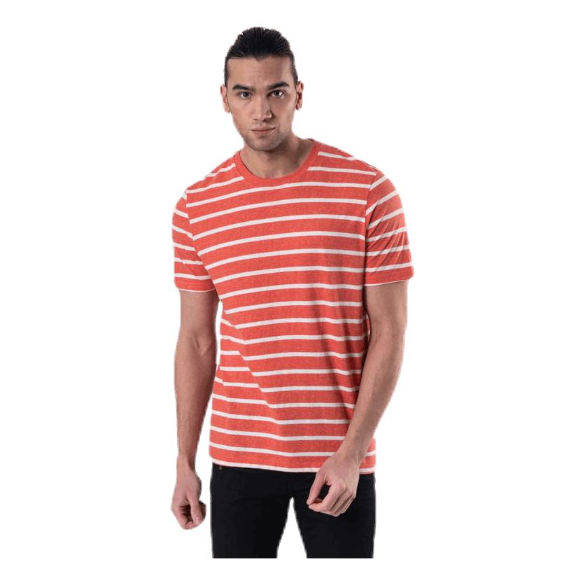 Striped Tee Ss Crew Neck Red